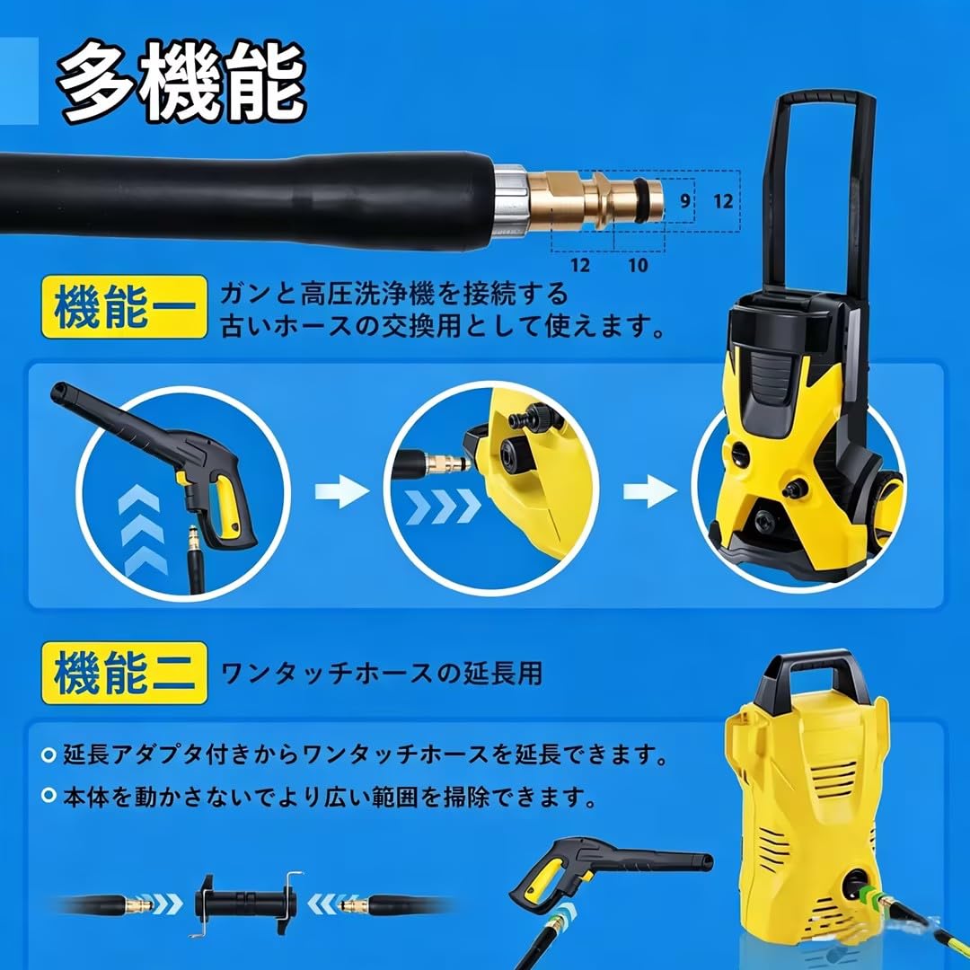 Amazon | ケルヒャー高圧洗浄機に対応高圧ホース クイックタイプ 延長